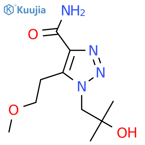 1-(2-hydroxy-2-methylpropyl)-5-(2-methoxyethyl)-1H-1,2,3-triazole-4-carboxamide structure