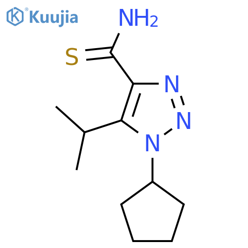 1-cyclopentyl-5-(propan-2-yl)-1H-1,2,3-triazole-4-carbothioamide structure