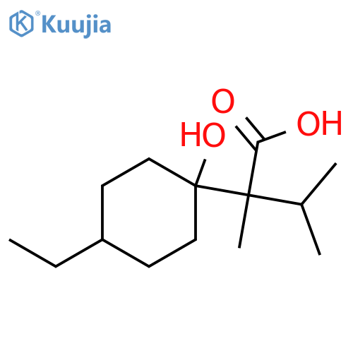 2-(4-ethyl-1-hydroxycyclohexyl)-2,3-dimethylbutanoic acid structure