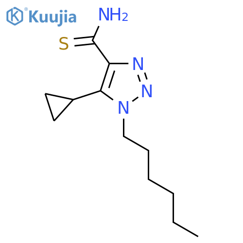 5-cyclopropyl-1-hexyl-1H-1,2,3-triazole-4-carbothioamide structure