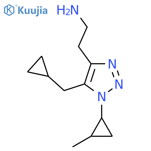 2-5-(cyclopropylmethyl)-1-(2-methylcyclopropyl)-1H-1,2,3-triazol-4-ylethan-1-amine structure
