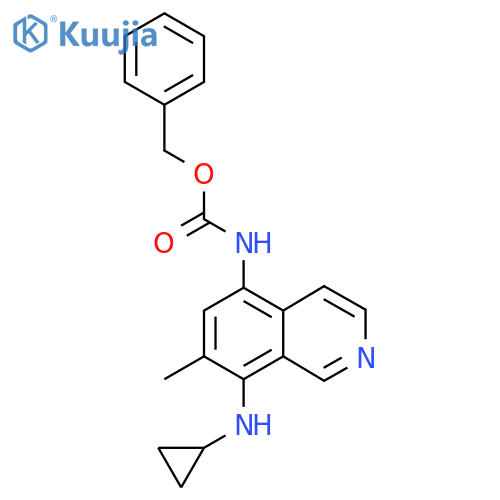 benzyl N-8-(cyclopropylamino)-7-methylisoquinolin-5-ylcarbamate structure