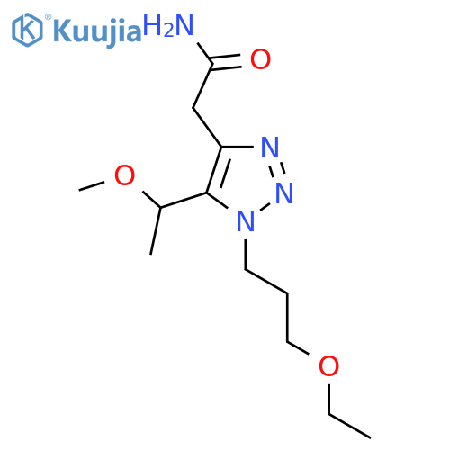 2-1-(3-ethoxypropyl)-5-(1-methoxyethyl)-1H-1,2,3-triazol-4-ylacetamide structure
