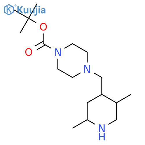tert-butyl 4-(2,5-dimethylpiperidin-4-yl)methylpiperazine-1-carboxylate structure