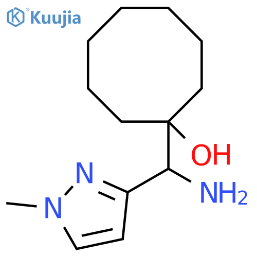1-amino(1-methyl-1H-pyrazol-3-yl)methylcyclooctan-1-ol structure