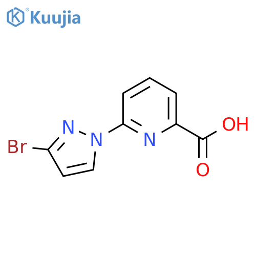 6-(3-bromo-1H-pyrazol-1-yl)pyridine-2-carboxylic acid structure
