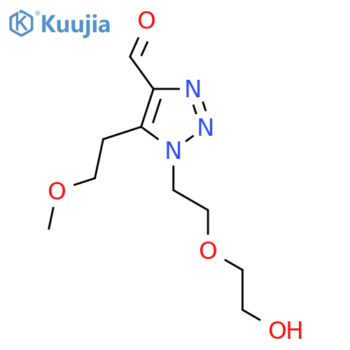 1-2-(2-hydroxyethoxy)ethyl-5-(2-methoxyethyl)-1H-1,2,3-triazole-4-carbaldehyde structure