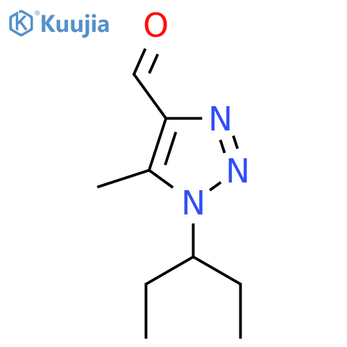 5-methyl-1-(pentan-3-yl)-1H-1,2,3-triazole-4-carbaldehyde structure