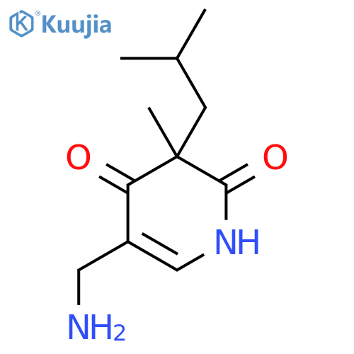 5-(aminomethyl)-3-methyl-3-(2-methylpropyl)-1,2,3,4-tetrahydropyridine-2,4-dione structure