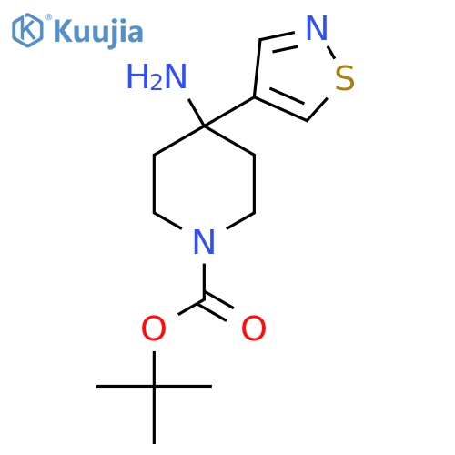 tert-butyl 4-amino-4-(1,2-thiazol-4-yl)piperidine-1-carboxylate structure
