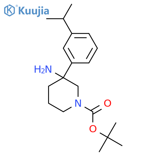 tert-butyl 3-amino-3-3-(propan-2-yl)phenylpiperidine-1-carboxylate structure