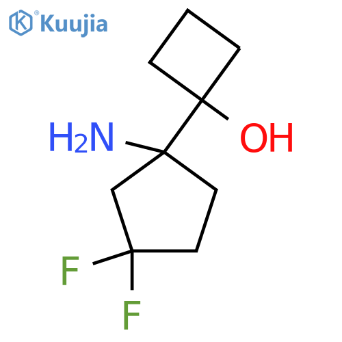 1-(1-Amino-3,3-difluorocyclopentyl)cyclobutan-1-ol structure