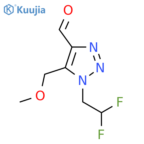1-(2,2-difluoroethyl)-5-(methoxymethyl)-1H-1,2,3-triazole-4-carbaldehyde structure