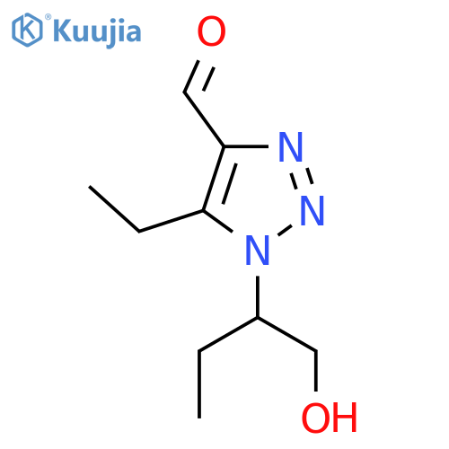 5-ethyl-1-(1-hydroxybutan-2-yl)-1H-1,2,3-triazole-4-carbaldehyde structure