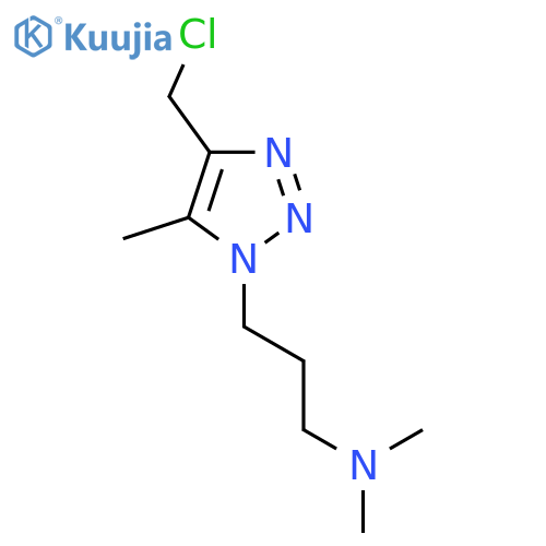 {3-4-(chloromethyl)-5-methyl-1H-1,2,3-triazol-1-ylpropyl}dimethylamine structure
