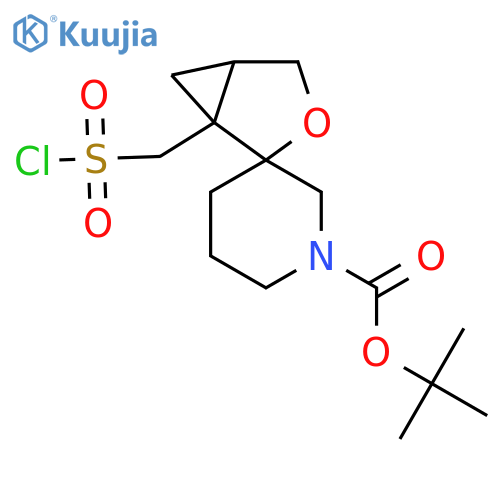 tert-butyl 1-(chlorosulfonyl)methyl-3-oxaspirobicyclo3.1.0hexane-2,3'-piperidine-1'-carboxylate structure