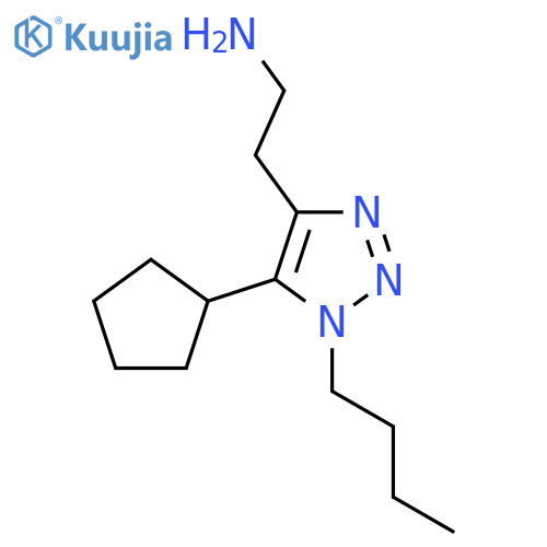 2-(1-butyl-5-cyclopentyl-1H-1,2,3-triazol-4-yl)ethan-1-amine structure