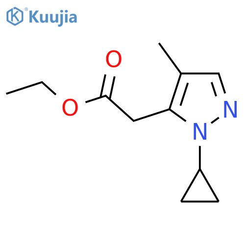 ethyl 2-(1-cyclopropyl-4-methyl-1H-pyrazol-5-yl)acetate structure