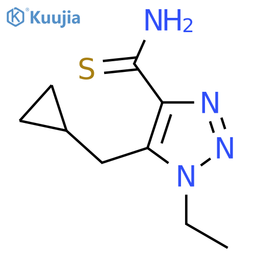 5-(cyclopropylmethyl)-1-ethyl-1H-1,2,3-triazole-4-carbothioamide structure