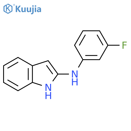 N-(3-fluorophenyl)-1H-indol-2-amine structure