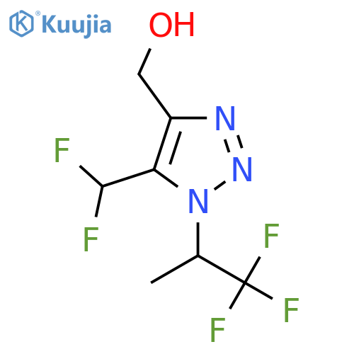 5-(difluoromethyl)-1-(1,1,1-trifluoropropan-2-yl)-1H-1,2,3-triazol-4-ylmethanol structure