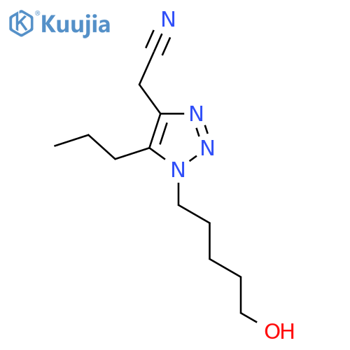 2-1-(5-hydroxypentyl)-5-propyl-1H-1,2,3-triazol-4-ylacetonitrile structure