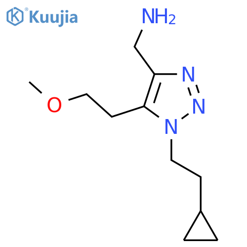 1-(2-cyclopropylethyl)-5-(2-methoxyethyl)-1H-1,2,3-triazol-4-ylmethanamine structure