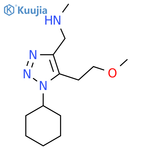 {1-cyclohexyl-5-(2-methoxyethyl)-1H-1,2,3-triazol-4-ylmethyl}(methyl)amine structure
