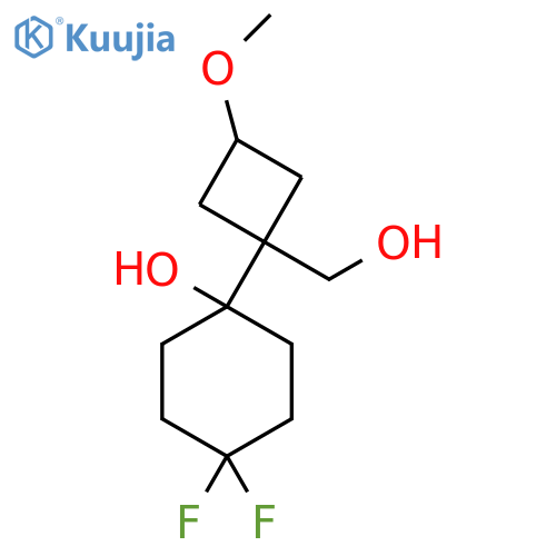 4,4-difluoro-1-1-(hydroxymethyl)-3-methoxycyclobutylcyclohexan-1-ol structure