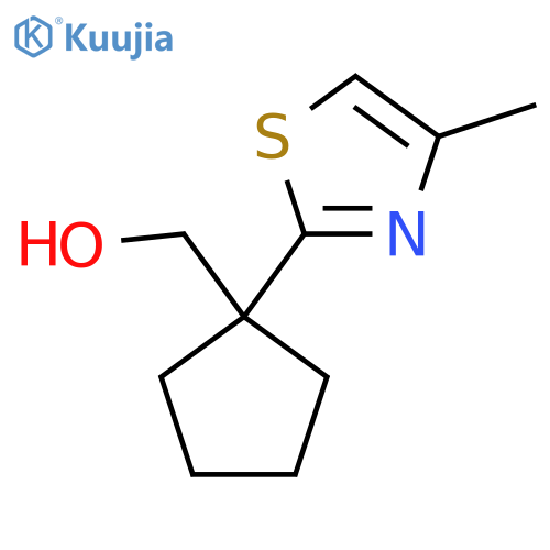 1-(4-methyl-1,3-thiazol-2-yl)cyclopentylmethanol structure