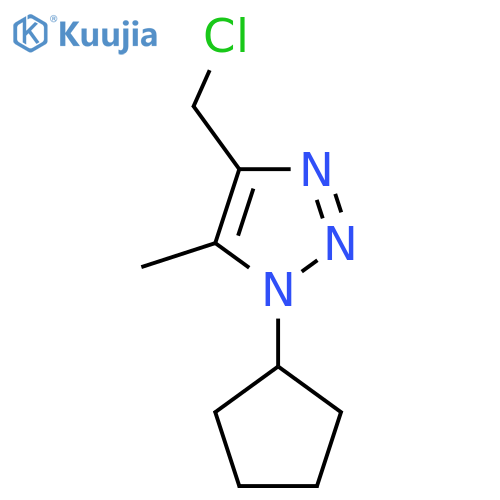 4-(chloromethyl)-1-cyclopentyl-5-methyl-1H-1,2,3-triazole structure