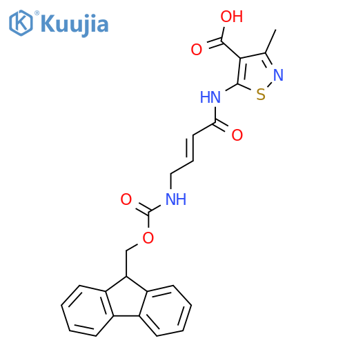 5-4-({(9H-fluoren-9-yl)methoxycarbonyl}amino)but-2-enamido-3-methyl-1,2-thiazole-4-carboxylic acid structure