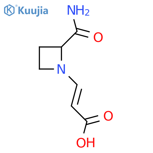 3-(2-carbamoylazetidin-1-yl)prop-2-enoic acid structure