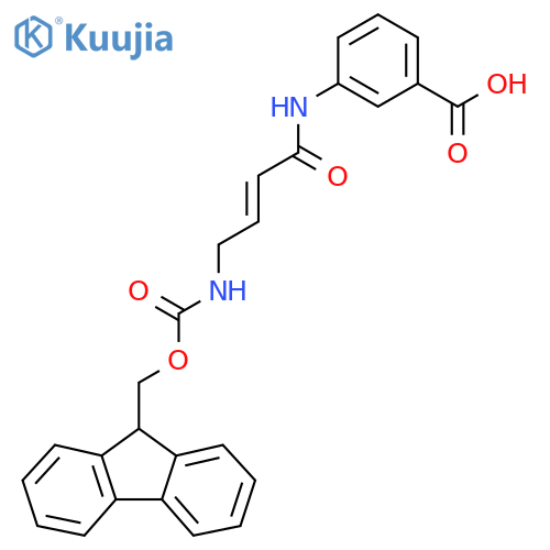 3-4-({(9H-fluoren-9-yl)methoxycarbonyl}amino)but-2-enamidobenzoic acid structure