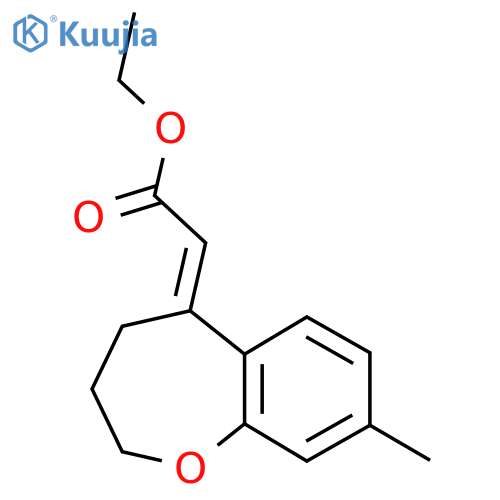 ethyl 2-(5E)-8-methyl-2,3,4,5-tetrahydro-1-benzoxepin-5-ylideneacetate structure