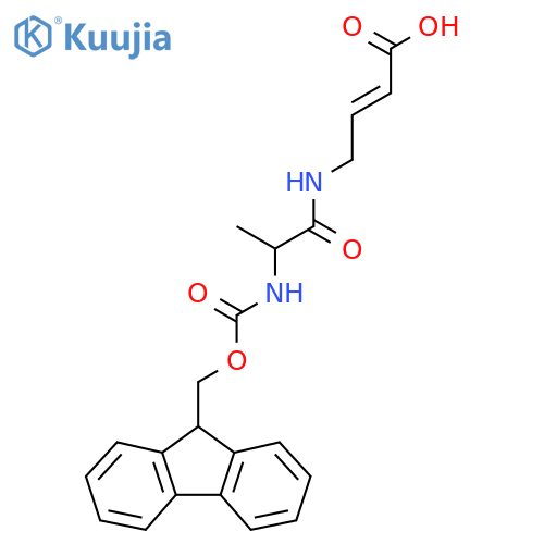 4-2-({(9H-fluoren-9-yl)methoxycarbonyl}amino)propanamidobut-2-enoic acid structure
