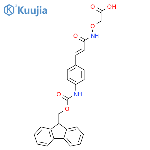 2-({3-4-({(9H-fluoren-9-yl)methoxycarbonyl}amino)phenylprop-2-enamido}oxy)acetic acid structure