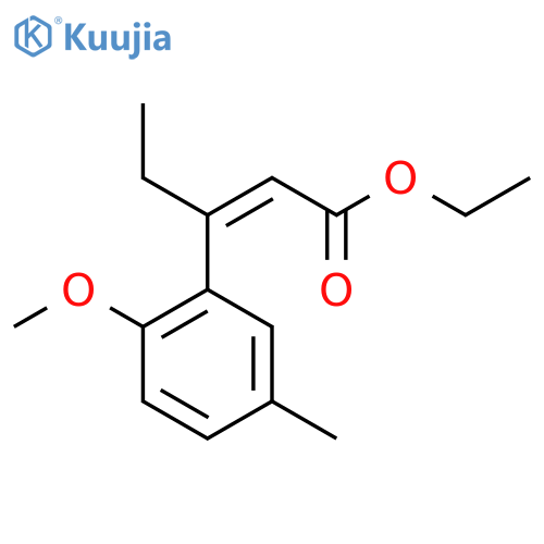 ethyl (2Z)-3-(2-methoxy-5-methylphenyl)pent-2-enoate structure