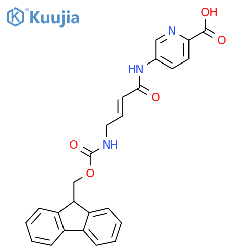 5-4-({(9H-fluoren-9-yl)methoxycarbonyl}amino)but-2-enamidopyridine-2-carboxylic acid structure
