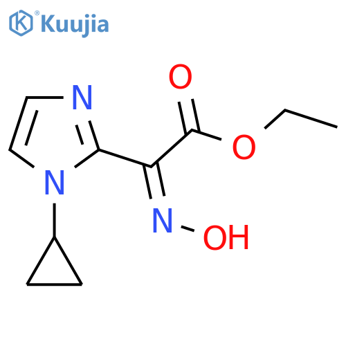 ethyl (2Z)-2-(1-cyclopropyl-1H-imidazol-2-yl)-2-(N-hydroxyimino)acetate structure