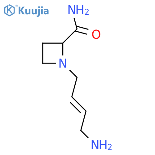 1-(4-aminobut-2-en-1-yl)azetidine-2-carboxamide structure