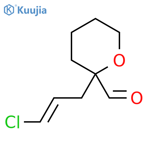 2-(3-chloroprop-2-en-1-yl)oxane-2-carbaldehyde structure