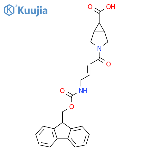 3-4-({(9H-fluoren-9-yl)methoxycarbonyl}amino)but-2-enoyl-3-azabicyclo3.1.0hexane-6-carboxylic acid structure