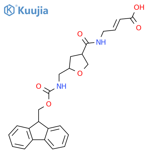 4-({5-({(9H-fluoren-9-yl)methoxycarbonyl}amino)methyloxolan-3-yl}formamido)but-2-enoic acid structure