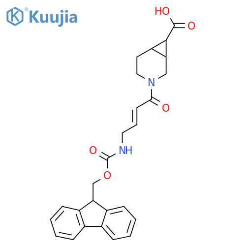 3-4-({(9H-fluoren-9-yl)methoxycarbonyl}amino)but-2-enoyl-3-azabicyclo4.1.0heptane-7-carboxylic acid structure