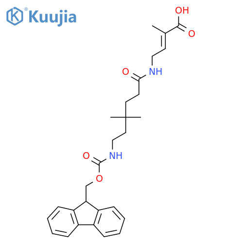 4-6-({(9H-fluoren-9-yl)methoxycarbonyl}amino)-4,4-dimethylhexanamido-2-methylbut-2-enoic acid structure