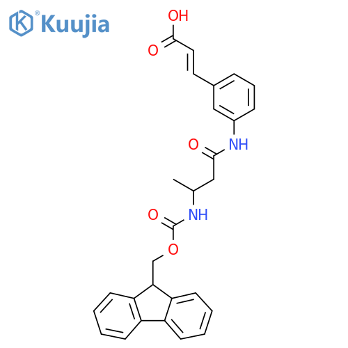 3-{3-3-({(9H-fluoren-9-yl)methoxycarbonyl}amino)butanamidophenyl}prop-2-enoic acid structure