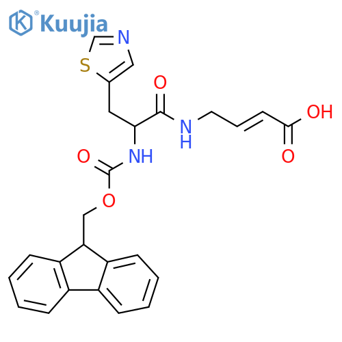4-2-({(9H-fluoren-9-yl)methoxycarbonyl}amino)-3-(1,3-thiazol-5-yl)propanamidobut-2-enoic acid structure