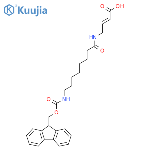 4-8-({(9H-fluoren-9-yl)methoxycarbonyl}amino)octanamidobut-2-enoic acid structure
