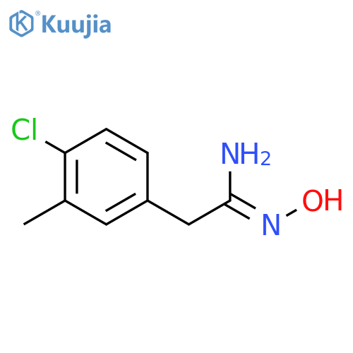 2-(4-chloro-3-methylphenyl)-N'-hydroxyethanimidamide structure